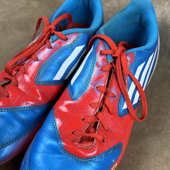 ADIDAS F-50 Boys 5.5 ~Traxion Soccer Cleats Red Blue - V24800 - Picture 14 of 14